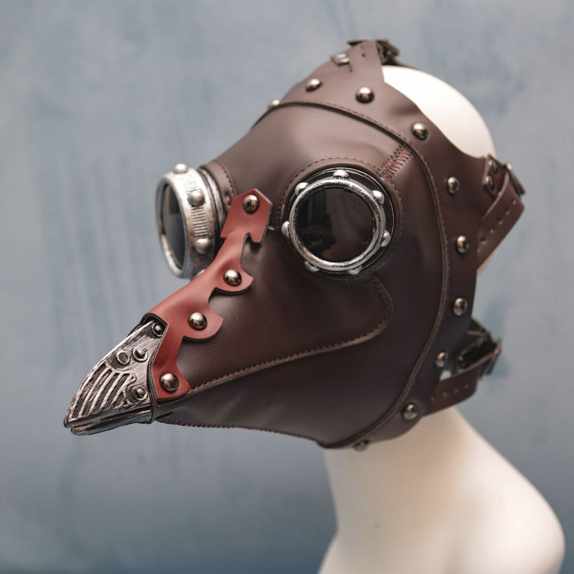 Deepkee cosplay PU Leather Plague Doctor Mask #HG103