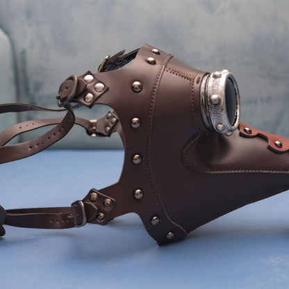 Deepkee cosplay PU Leather Plague Doctor Mask #HG103