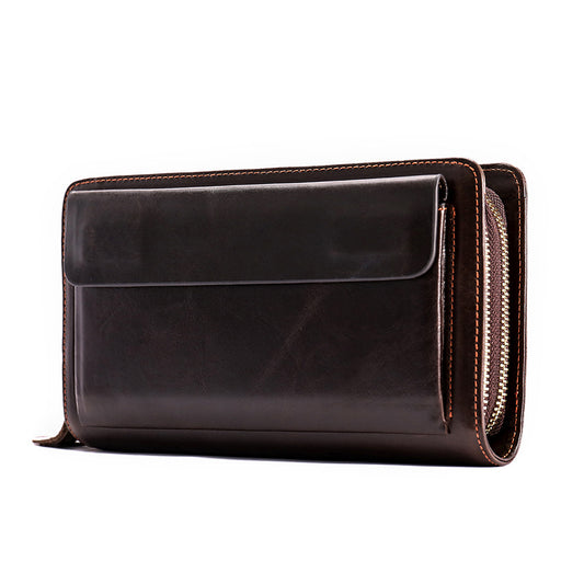 Deepkee Cowhide Single/Double-Layered Zip Wallet #9069