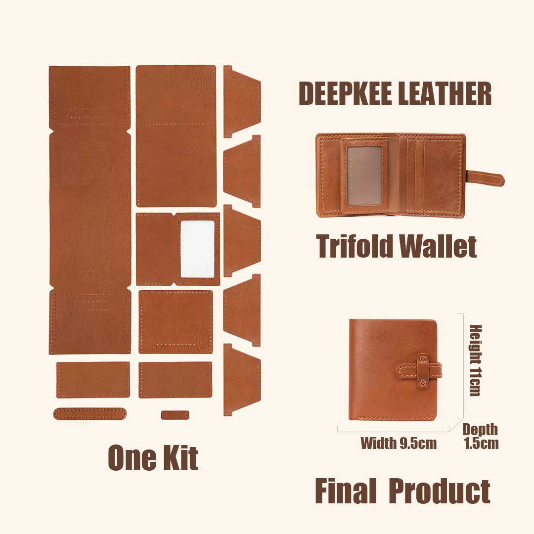 DIY Leather Wallet - Handmade Material Kit No.DC005