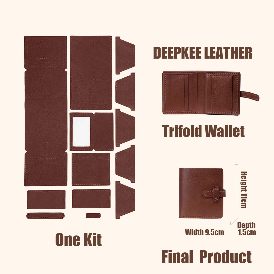 DIY Leather Wallet - Handmade Material Kit No.DC005