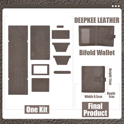 DIY Leather Wallet - Handmade Material Kit No.DC005