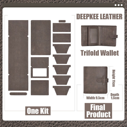 DIY Leather Wallet - Handmade Material Kit No.DC005