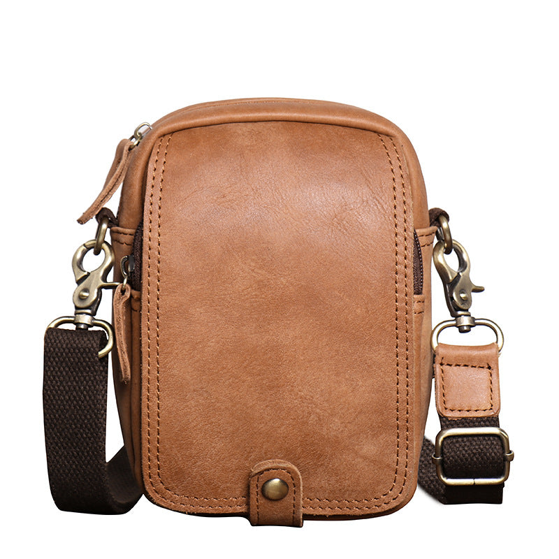 2 in 1 Shoulder Bag,Genuine Leather Crossbody Waist Belt Bag No.8133