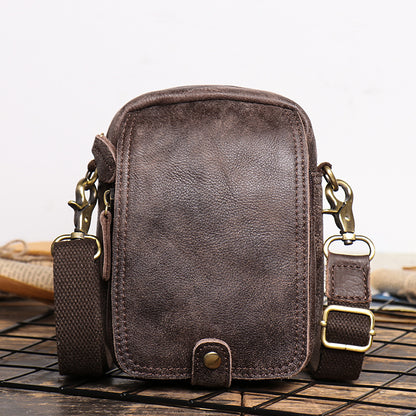 2 in 1 Shoulder Bag,Genuine Leather Crossbody Waist Belt Bag No.8133