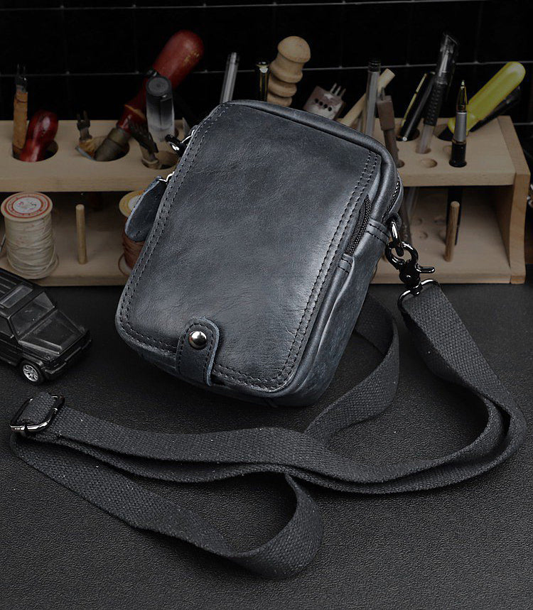 2 in 1 Shoulder Bag,Genuine Leather Crossbody Waist Belt Bag No.8133