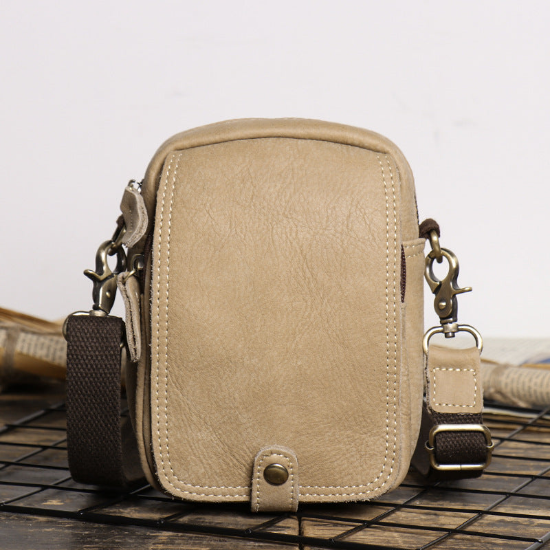 2 in 1 Shoulder Bag,Genuine Leather Crossbody Waist Belt Bag No.8133