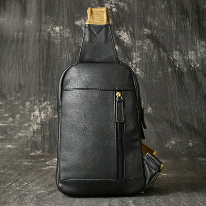 Leather Fitted Sling Bag No.3393