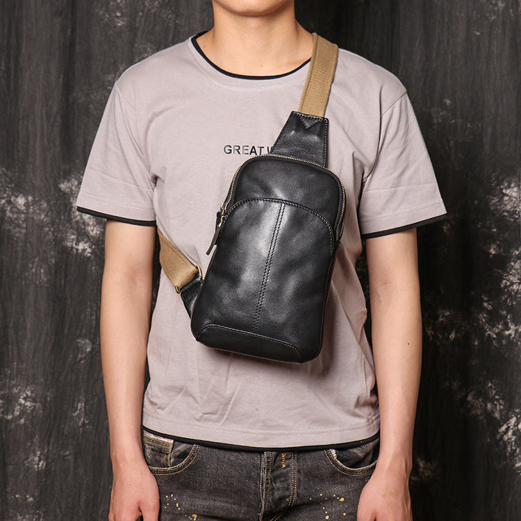 Leather Fitted Sling Bag No.3393