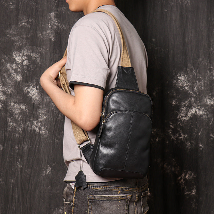 Leather Fitted Sling Bag No.3393