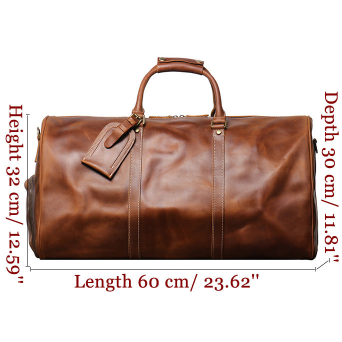 DEEPKEE HANDMADE LEATHER | Oz Oversized Duffle Bag No.30183