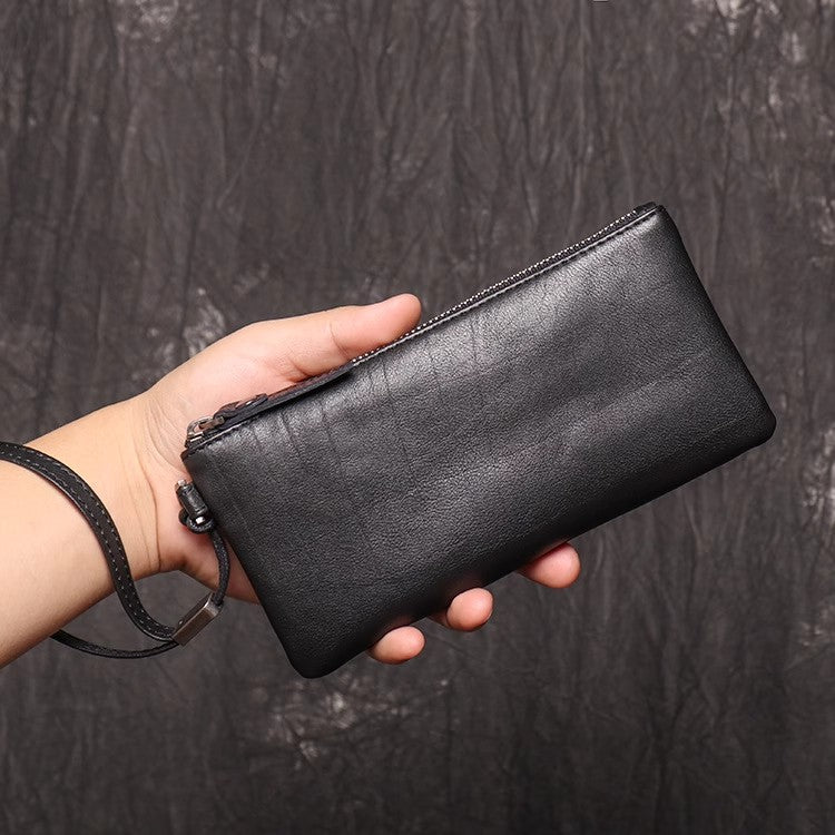 DEEPKEE HANDMADE | Soft & Thin Leather,  Long Phone Purse Holder Wallet No.L029