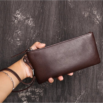 DEEPKEE HANDMADE | Soft & Thin Leather,  Long Phone Purse Holder Wallet No.L029