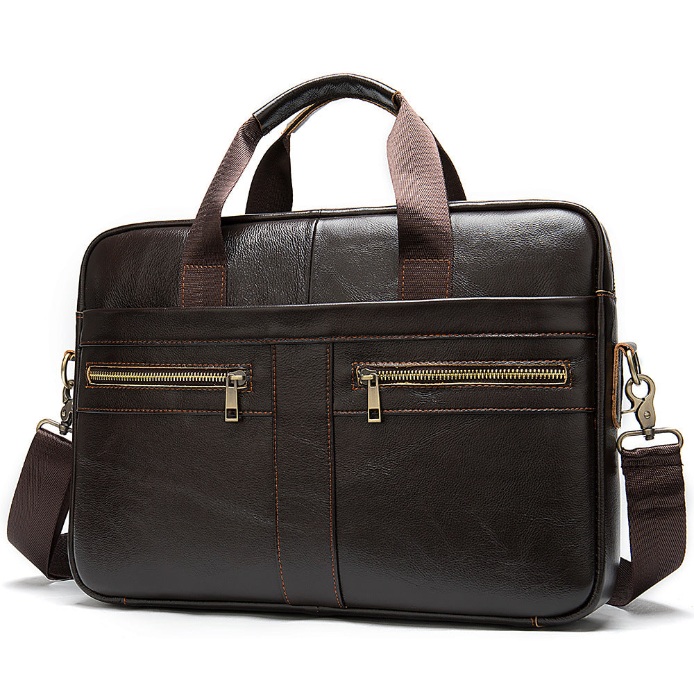 DEEPKEE LEATHER | 14 inch business briefcase No.2019A&2099