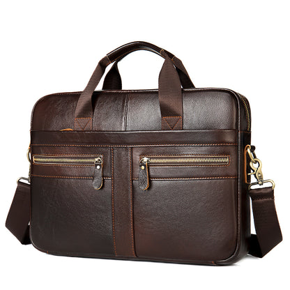 DEEPKEE LEATHER | 14 inch business briefcase No.2019A&2099