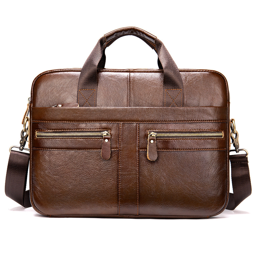 DEEPKEE LEATHER | 14 inch business briefcase No.2019A&2099