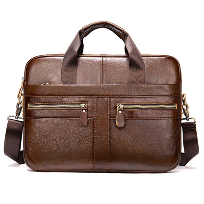 DEEPKEE LEATHER | 14 inch business briefcase No.2019A&2099