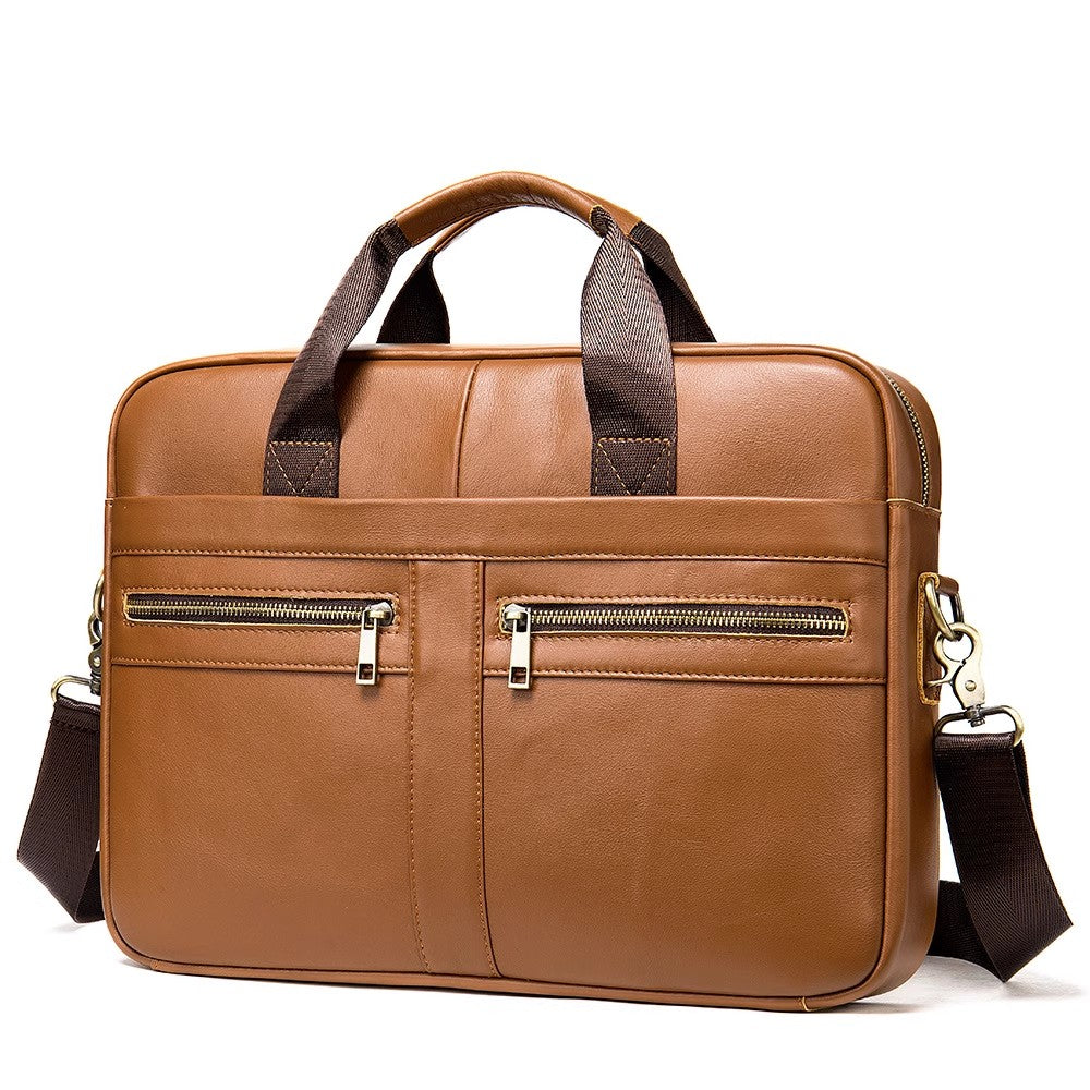 DEEPKEE LEATHER | 14 inch business briefcase No.2019A&2099