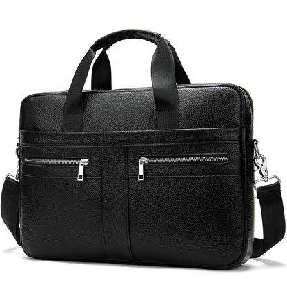 DEEPKEE LEATHER | 14 inch business briefcase No.2019A&2099