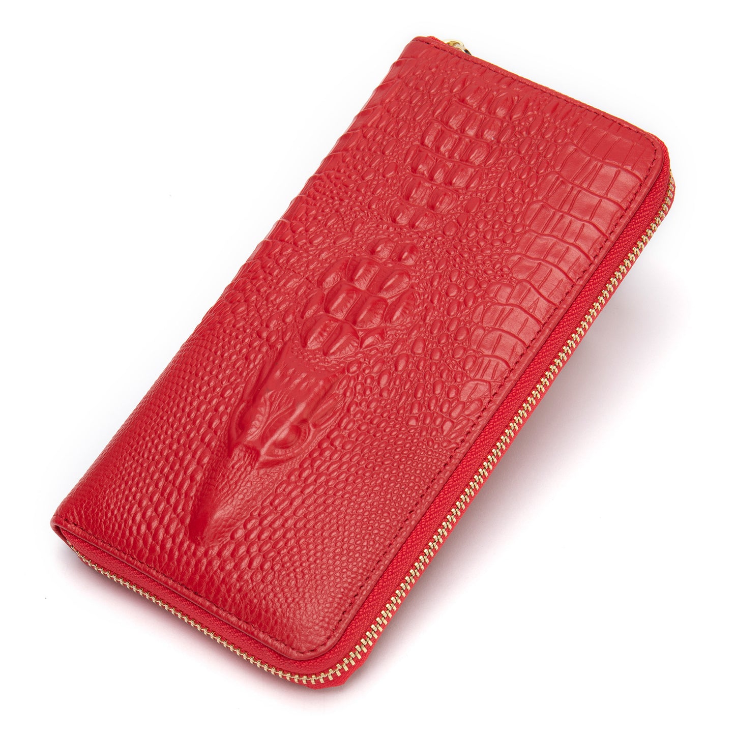 DEEPKEE LEATHER | Crocodile Embossed Leather Wallet NO.1232