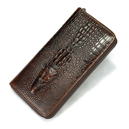 DEEPKEE LEATHER | Crocodile Embossed Leather Wallet NO.1232