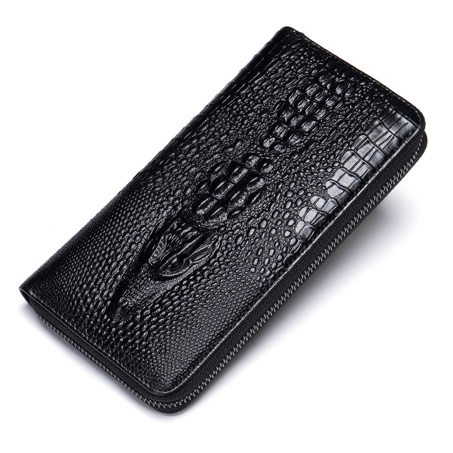 DEEPKEE LEATHER | Crocodile Embossed Leather Wallet NO.1232