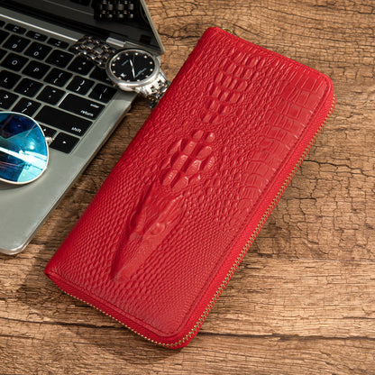 DEEPKEE LEATHER | Crocodile Embossed Leather Wallet NO.1232