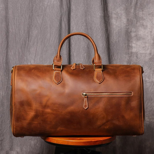 DEEPKEE LEATHER | Kenneth Genuine Leather Cross Duffel Bag No.30020