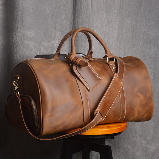 DEEPKEE LEATHER | The Dagny Weekender, Large Leather Duffle Bag No.30009