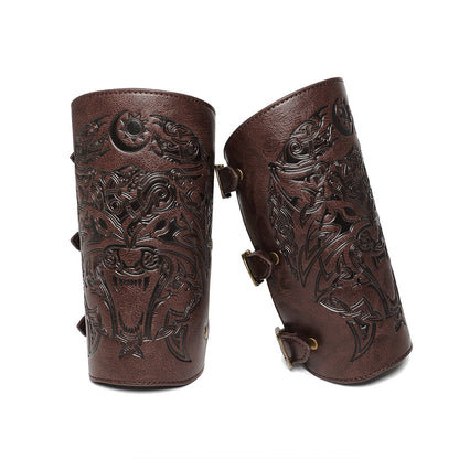 DEEPKEE Scandinavian Viking Style Embossed Armband FAS052