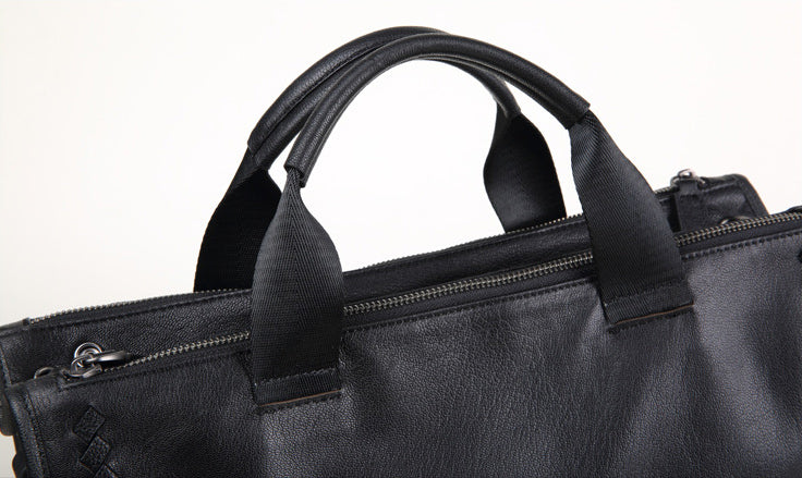 With Braided Edges, Leather Briefcase #SE9203_5