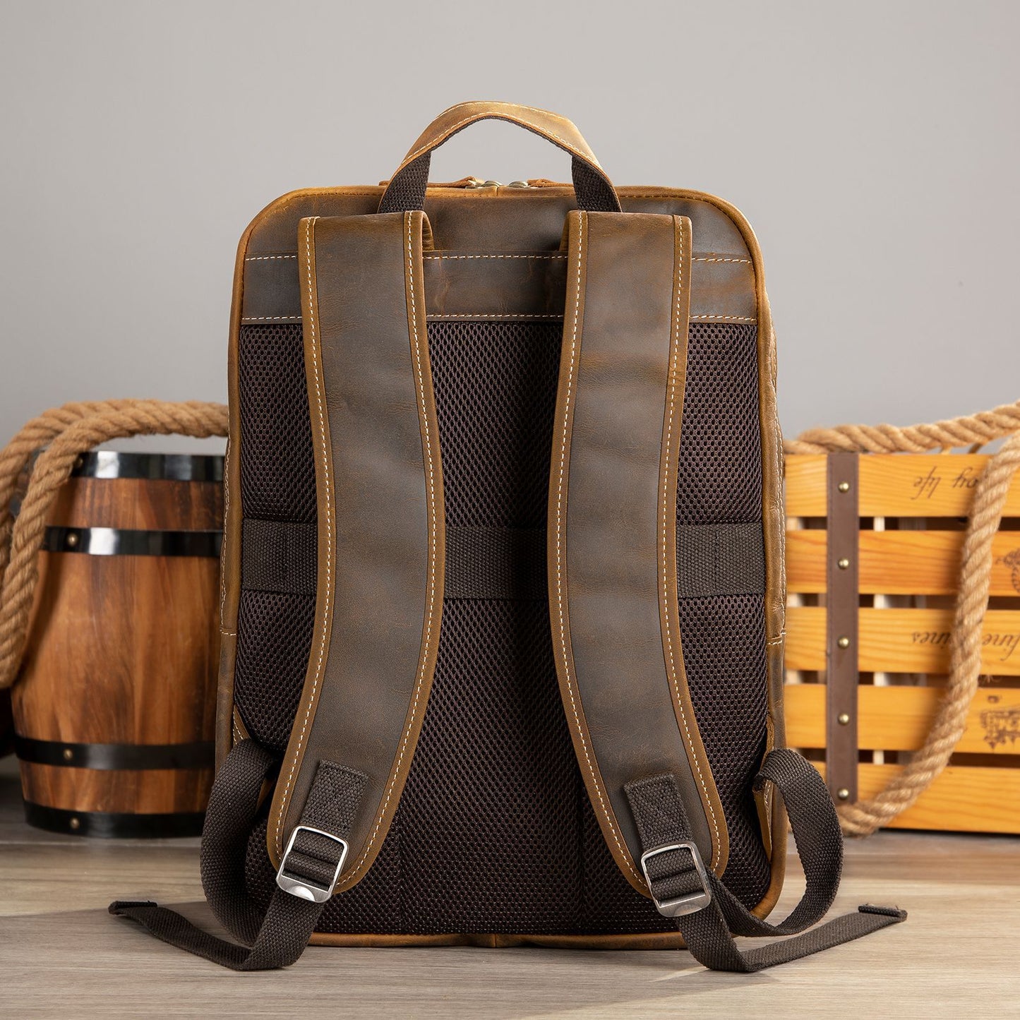 Leather Satchel Backpack #1430