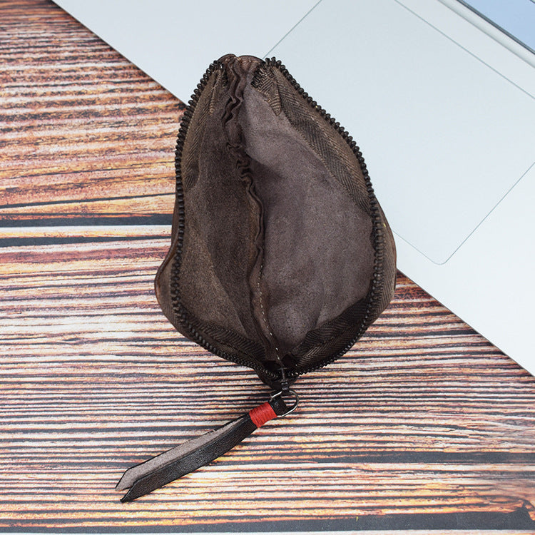 Vegetable Tanned Leather Handmade Old Creative Storage Bag Coin Purse 122#