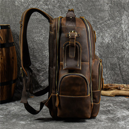 Dwight 18'' Cowhide Laptop Rucksack Backpack No9517