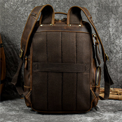 Dwight 18'' Cowhide Laptop Rucksack Backpack No9517