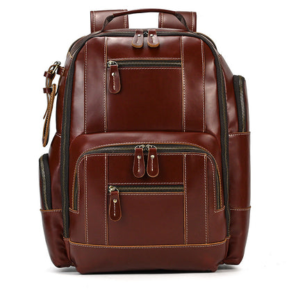 Dwight 18'' Cowhide Laptop Rucksack Backpack No9517