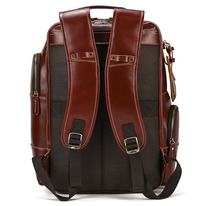 Dwight 18'' Cowhide Laptop Rucksack Backpack No9517