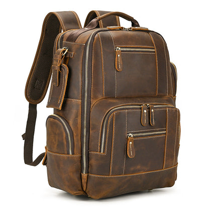 Dwight 18'' Cowhide Laptop Rucksack Backpack No9517