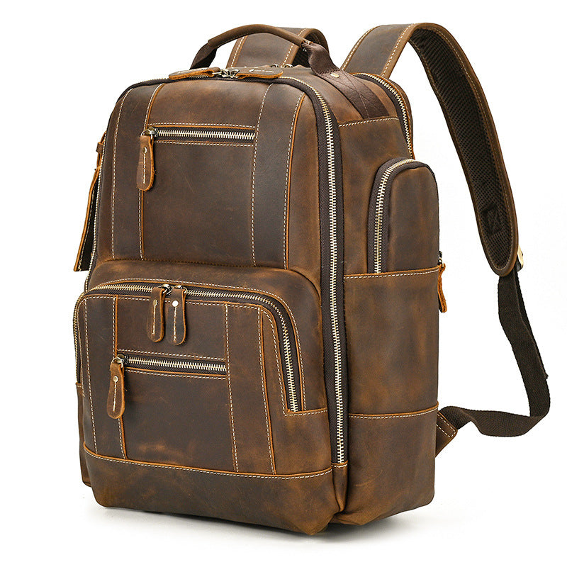 Dwight 18'' Cowhide Laptop Rucksack Backpack No9517