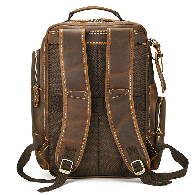 Dwight 18'' Cowhide Laptop Rucksack Backpack No9517