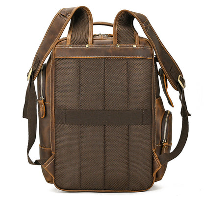 Dwight 18'' Cowhide Laptop Rucksack Backpack No9517