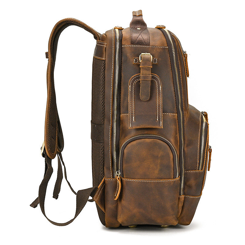 Dwight 18'' Cowhide Laptop Rucksack Backpack No9517