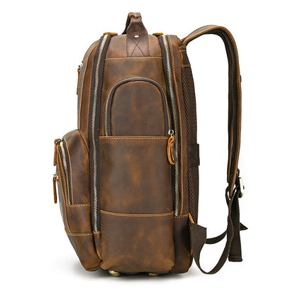 Dwight 18'' Cowhide Laptop Rucksack Backpack No9517