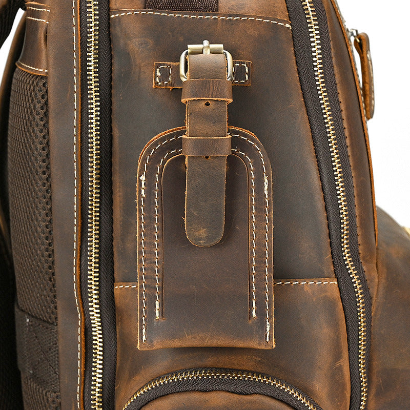 Dwight 18'' Cowhide Laptop Rucksack Backpack No9517