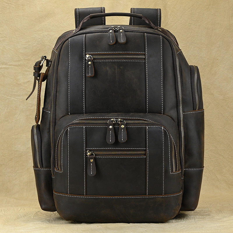 Dwight 18'' Cowhide Laptop Rucksack Backpack No9517