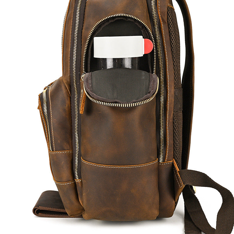 Dwight 18'' Cowhide Laptop Rucksack Backpack No9517