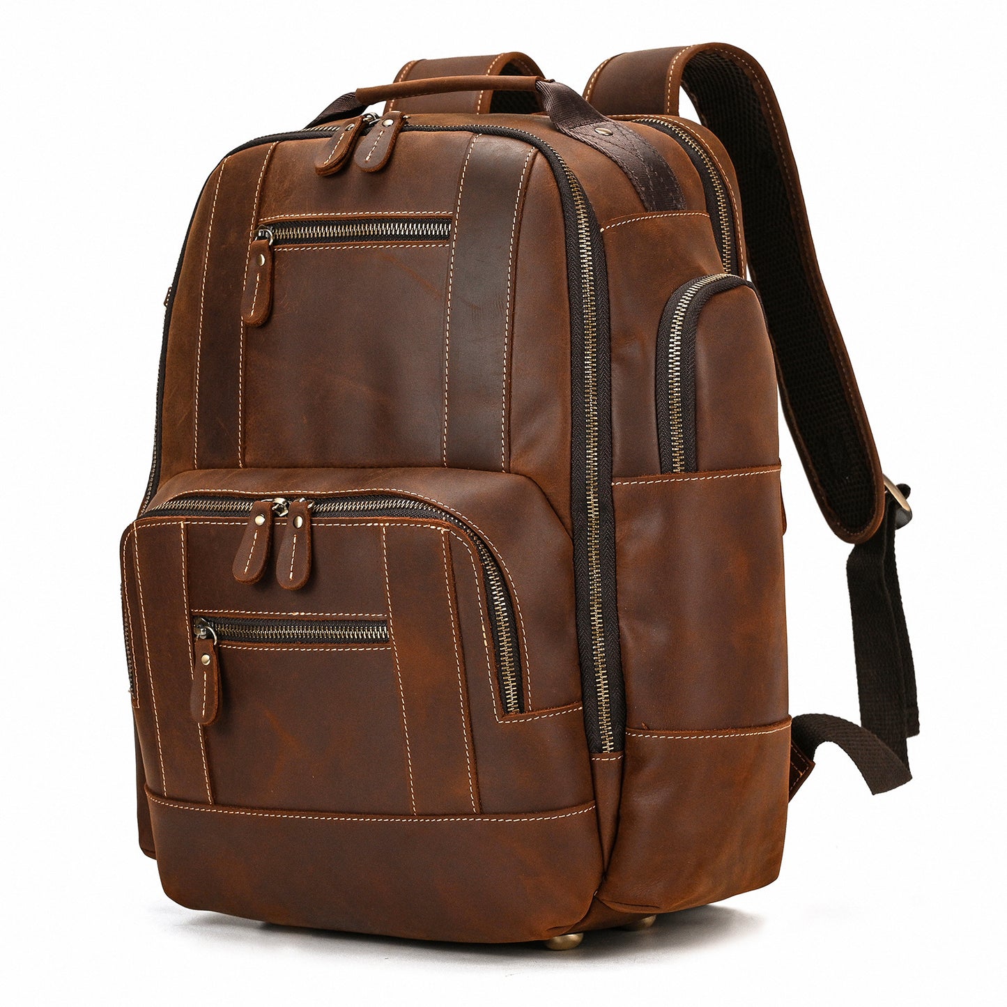 Dwight 18'' Cowhide Laptop Rucksack Backpack No9517