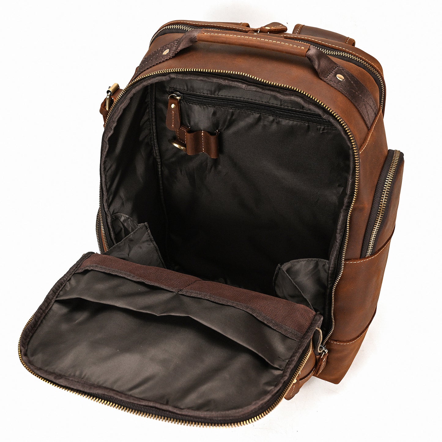 Dwight 18'' Cowhide Laptop Rucksack Backpack No9517