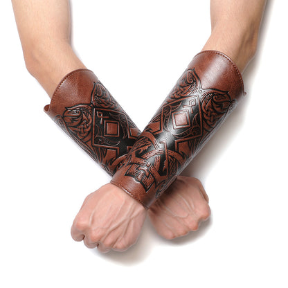 Nordic Viking Wristguard Medieval Renaissance COSPLAY Props Arm Guards FAS053