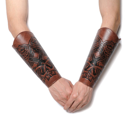 Nordic Viking Wristguard Medieval Renaissance COSPLAY Props Arm Guards FAS053